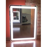 Зеркало с мульти-подсветкой 50х65 с закруглёнными углами