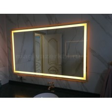 Большое зеркало с позолотой и мульти-подсветкой 140х85