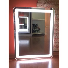Зеркало с мульти-подсветкой 50х65 с закруглёнными углами